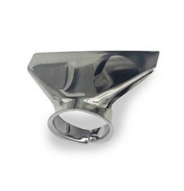 A heat gun glass protection nozzle with a specialised design that directs heat away from glass surfaces to prevent damage while stripping paint or adhesive.