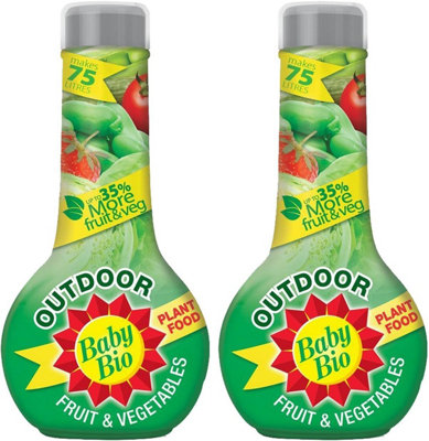 Baby Bio Outdoor Fruit and Vegetable Feed Concentrate 2 x 750 ml