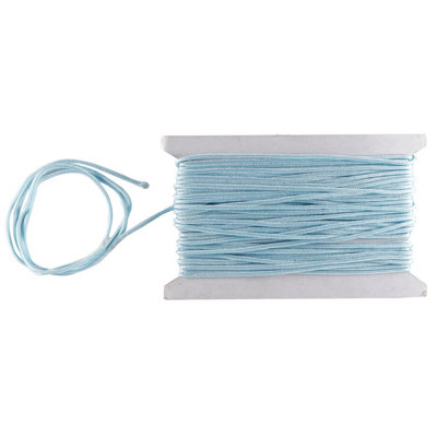 Baby Blue Nylon Cord 1.2mm Braided Rope, 10 Metres