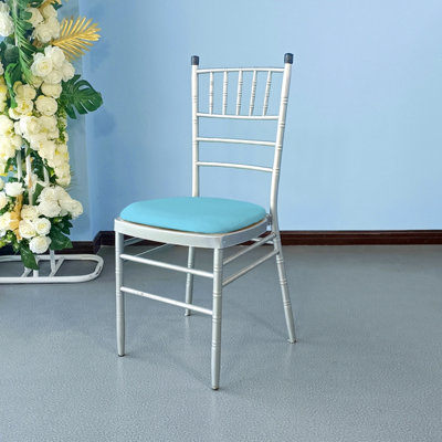 Baby Blue Spandex Chair Pad Cover - Pack of 1