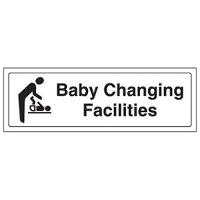 Baby Changing Facilities - Door Sign - Adhesive Vinyl - 300x100mm (x3)