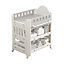 Baby Changing Table with 4 Drawers and 1 Storage Shelf Mobile Changing Station with Adjustable Height