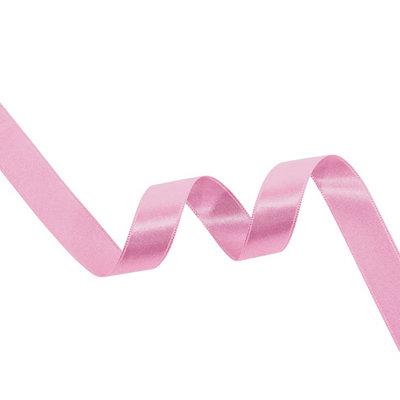 Baby Pink Double Sided Satin Ribbon Polyester Ribbon Roll, 15mm x 10 metres