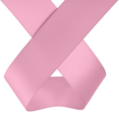 Baby Pink Double Sided Satin Ribbon Polyester Ribbon Roll, 50mm x 10 metres