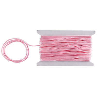 Baby Pink Nylon Cord 1.2mm Braided Rope, 10 Metres