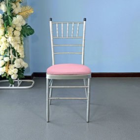 Baby Pink Spandex Chair Pad Cover - Pack of 10