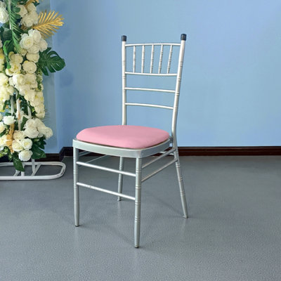 Baby Pink Spandex Chair Pad Cover - Pack of 10