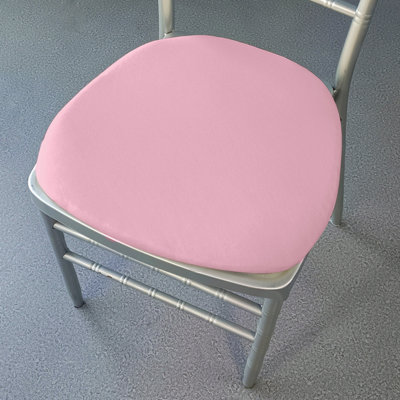 Baby Pink Spandex Chair Pad Cover - Pack of 1