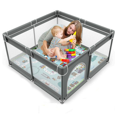 Baby Playpen With Mat Activity Centre Indoor Outdoor Baby Fence Toddlers Babies