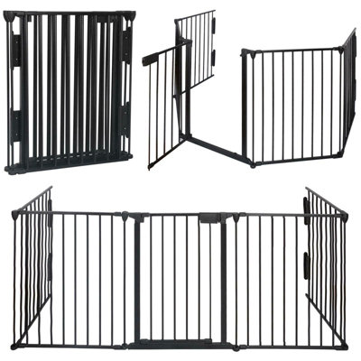 Baby Safety Fence Hearth Fire Gate Metal BBQ Pet Dog Cat PlayPen Fireplace Guard