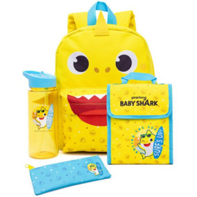 Baby Shark Surfs Up Backpack Set Yellow/Blue/White (One Size)