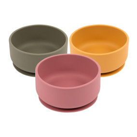 Baby Silicone Suction Bowl Set - 3pc - Multicolour