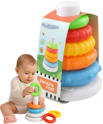Baby Stacking Rings Toy Colourful Educational Plastic