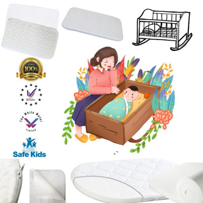 BABY Toddler CRIB Mattress Sheet- 100% Pure Foam for Infants Newborn Bed - Crib-Mattress-84 x 36 x 5 cm