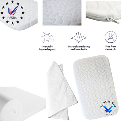 BABY Toddler CRIB Mattress Sheet- 100% Pure Foam for Infants Newborn Bed - Crib-Mattress-84 x 36 x 5 cm
