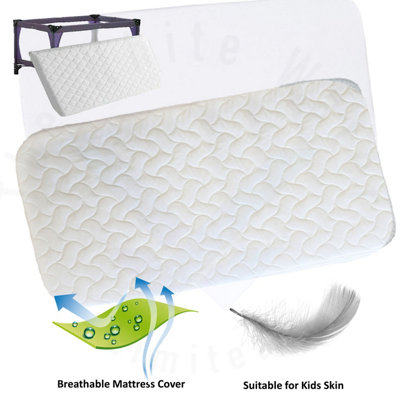 BABY Travel Cot Mattress Sheet, Newborn Crib Travel Bed Mattress - 160 x 70 x 10 cm