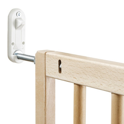 BabyDan Elsa No Trip Beechwood Wall Mounted Safety Gate 70.5 - 78.5cm