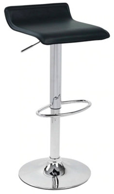 Baceno Swivel Kitchen Bar Stool with Adjustable Height, Breakfast and Home Barstool,  Black