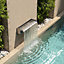 Back Entry Outdoor Swimming Pool Stainless Steel Water Blade Decoration Spray Water Curtain 40 cm