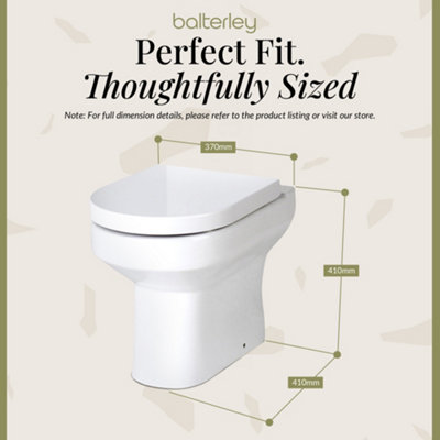 Back Round Back To Wall Toilet Pan   - 410mm x 370mm x 520mm