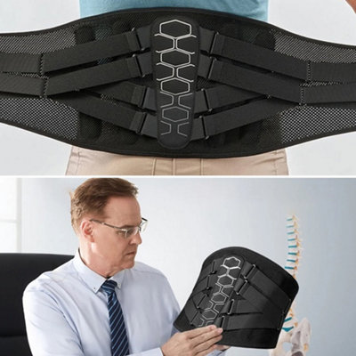 Back Support Brace Lower Lumbar Belt for Lower Back Pain Sciatica ...