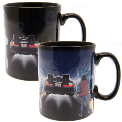 Back To The Future Logo Heat Changing Mug Black (One Size)