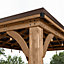 Backyard Discovery Barrington Cedar Patio Gazebo  4.3m x 3m (14ft x 10ft)