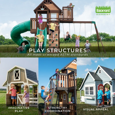 Backyard discovery montpelier cedar swing set clearance