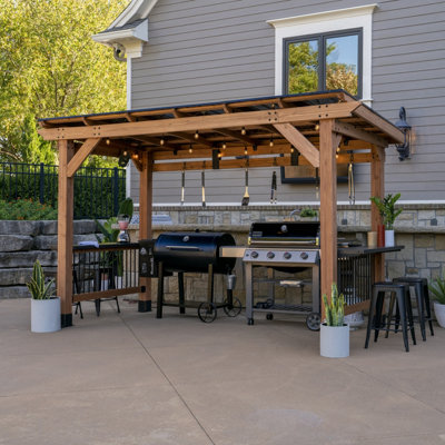 Backyard Discovery Saxony XL Cedar Wood BBQ Gazebo