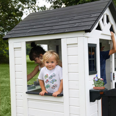 Backyard Discovery Sweetwater Cedar Wooden Playhouse White