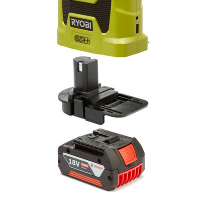 Battery Adapter – Use Bosch 18V BAT609 Batteries In Ryobi 18V Cordless Tools (Adapter Only)
