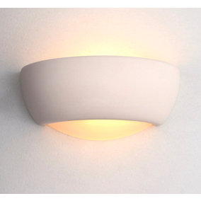 Baden Unglazed Ceramic 1 Light Wall Light