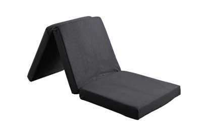 Badenia Kids Folding Chair Bed, Futon Guest Z bed, Black DIY at B&Q