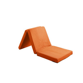 Badenia Kids Folding Chair Bed, Futon Guest Z bed, Orange