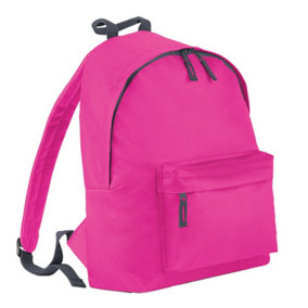 Bagbase Childrens/Kids Fashion Backpack Fuchsia/Graphite (One Size)