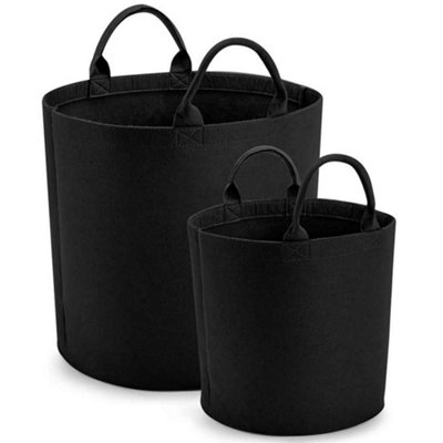 Bagbase Felt Laundry Basket Black (30cm x 30cm)