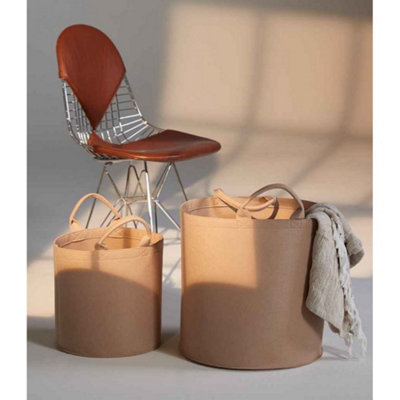 Bagbase Felt Laundry Basket Sand (40cm x 40cm) - 3