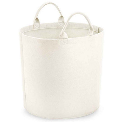 Bagbase Felt Laundry Basket Soft White (30cm x 30cm)