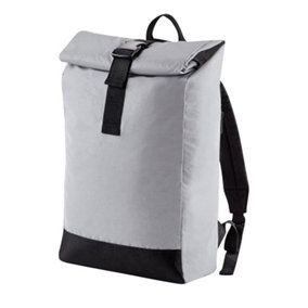 Bagbase Reflective Roll Top Backpack Silver Reflective (One Size)
