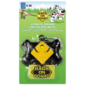Bags On Board Bone Dog Poop Bag Dispenser Black (One Size)