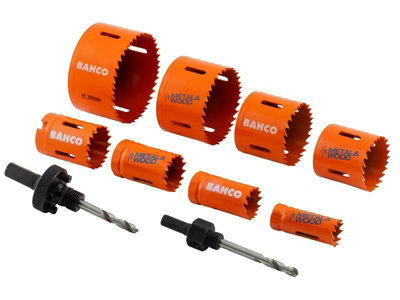 Bahco 10-Piece Bi-Metal Holesaw Set for Electricians - Metal and Wood ...