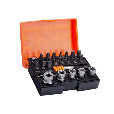 Bahco 2058/S26 26 Piece Ratchet Socket Bit Set 1/4in Drive PZ PH Hx Torx Slotted - 3