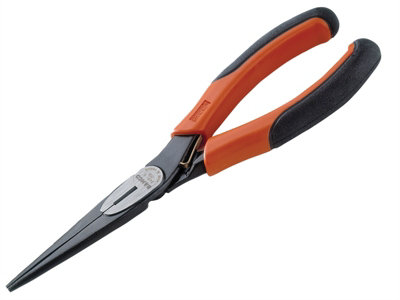 Snipe Nose Pliers, Straight, Bright Finished, Overall Length: 160mm
