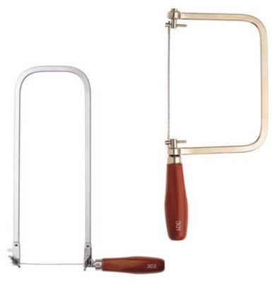 Bahco 301 Coping Saw 14 tpi 165mm 6 1/2 Inch Saw and Bahco 302 Fretsaw 260mm