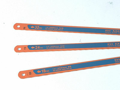 Bahco - 3906 Sandflex Hacksaw Blades 300mm (12in)  (8, 24 & 32 TPI) (Pack 3)