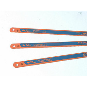 Bahco - 3906 Sandflex Hacksaw Blades 300mm (12in)  (8, 24 & 32 TPI) (Pack 3)