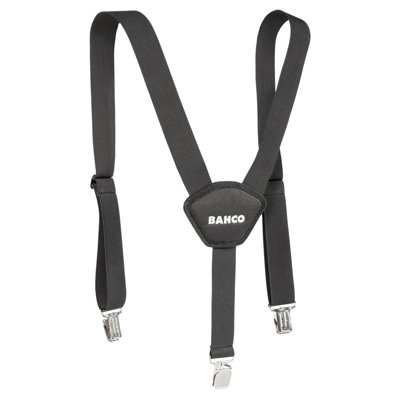 Bahco 4750-BWC-1 Black Trouser Adjustable Braces With Heavy Duty Clips