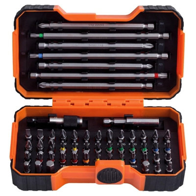 Bahco 54 Piece Colour Code Screwdriver Bit Set 125mm +25mm BAH59S54B 59/S54B