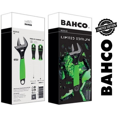 Bahco 9029-XE Limited Ed GREEN Grip 32mm Adjustable Wrench Spanner
