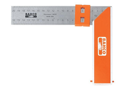 Bahco 9048-200 Aluminium Block and Steel Try Square - 200mm Precision Tool